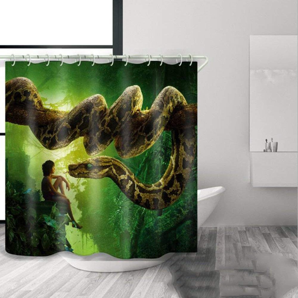 Rideau de douche grand format imperméable style python pour la maison