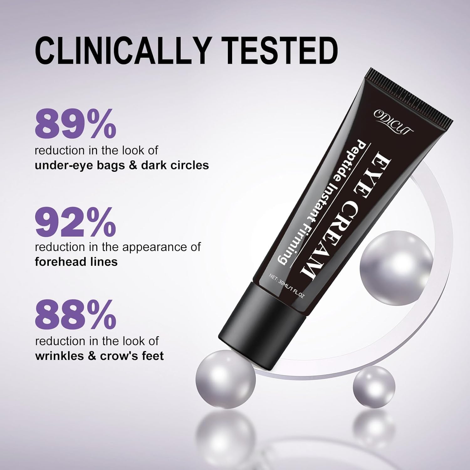 Temporary Instant Eye Tightener Cream – 30 ML Under Eye Cream for Men & Women, Helps Improve the Appearance of Dark Circles, Puffiness & Fine Lines, Anti-Aging & Firming, Mild Hydrating Formula,1PACK - Image 3