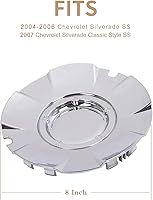 Vista 2 de Tapacubos centrales de 8 pulgadas para repuesto a presión cromada para Chevrolet Silverado SS Chevy Super Sport 2004-2007