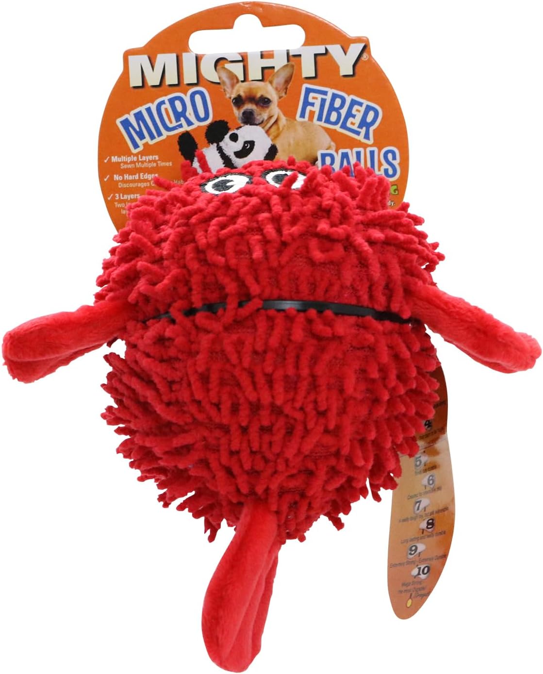MIGHTY- Microfiber Ball - Ocean – Made with Squeaker Balls and Minimal Stuffing. Strong & Tough. Interactive Play. Machine Washable & Floats (Blowfish, Jr)