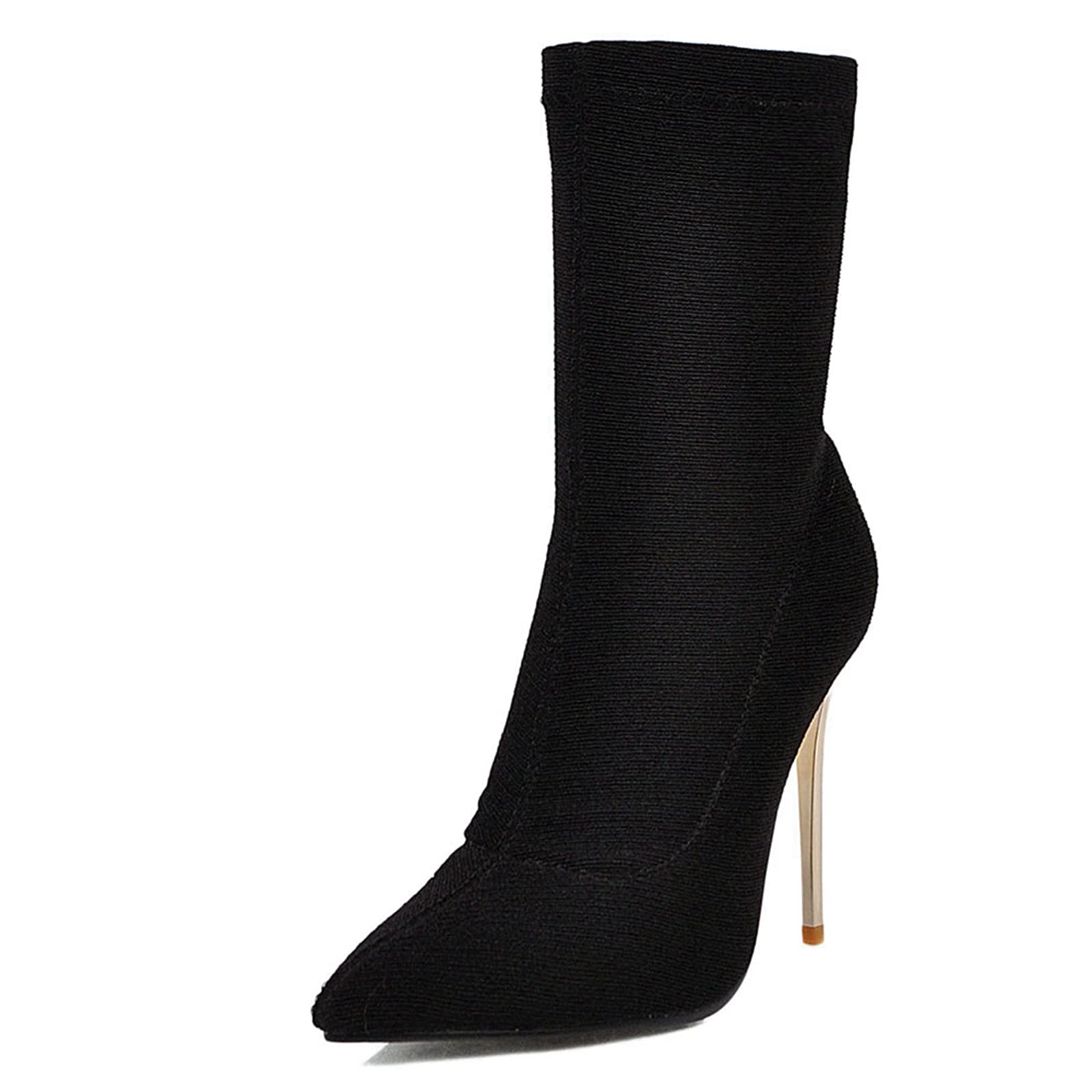 Onewus Damen Sexy Stiletto Heels Stiefeletten mit spitzer Zehe