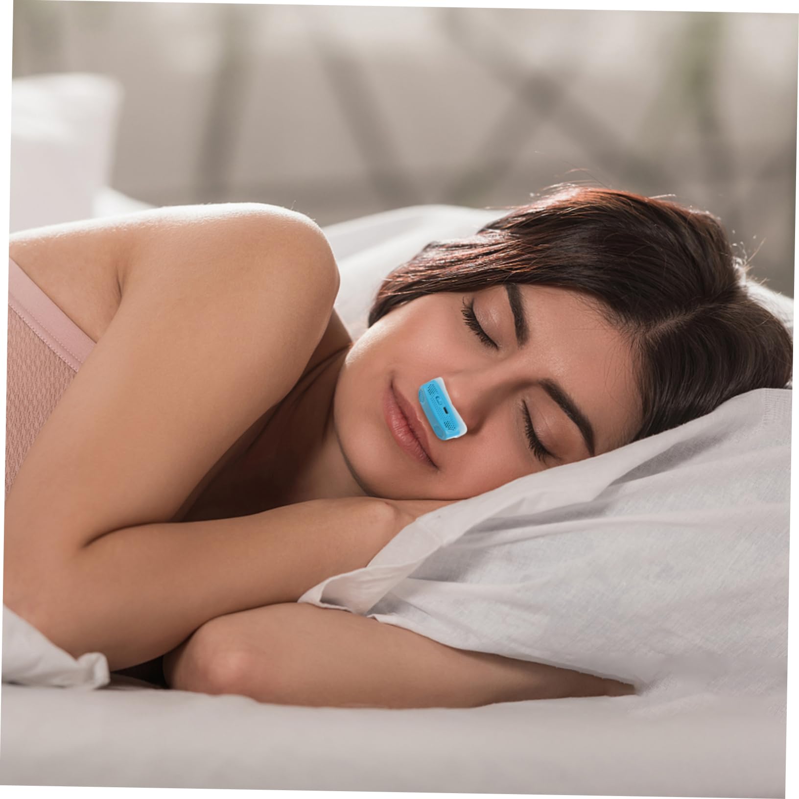 PACKOVE 2piezas Dispositivo Antirronquidos Eléctrico Clip Nasal Recargable Para Dejar De Roncar El De Aire y La Congestión Nasal Para