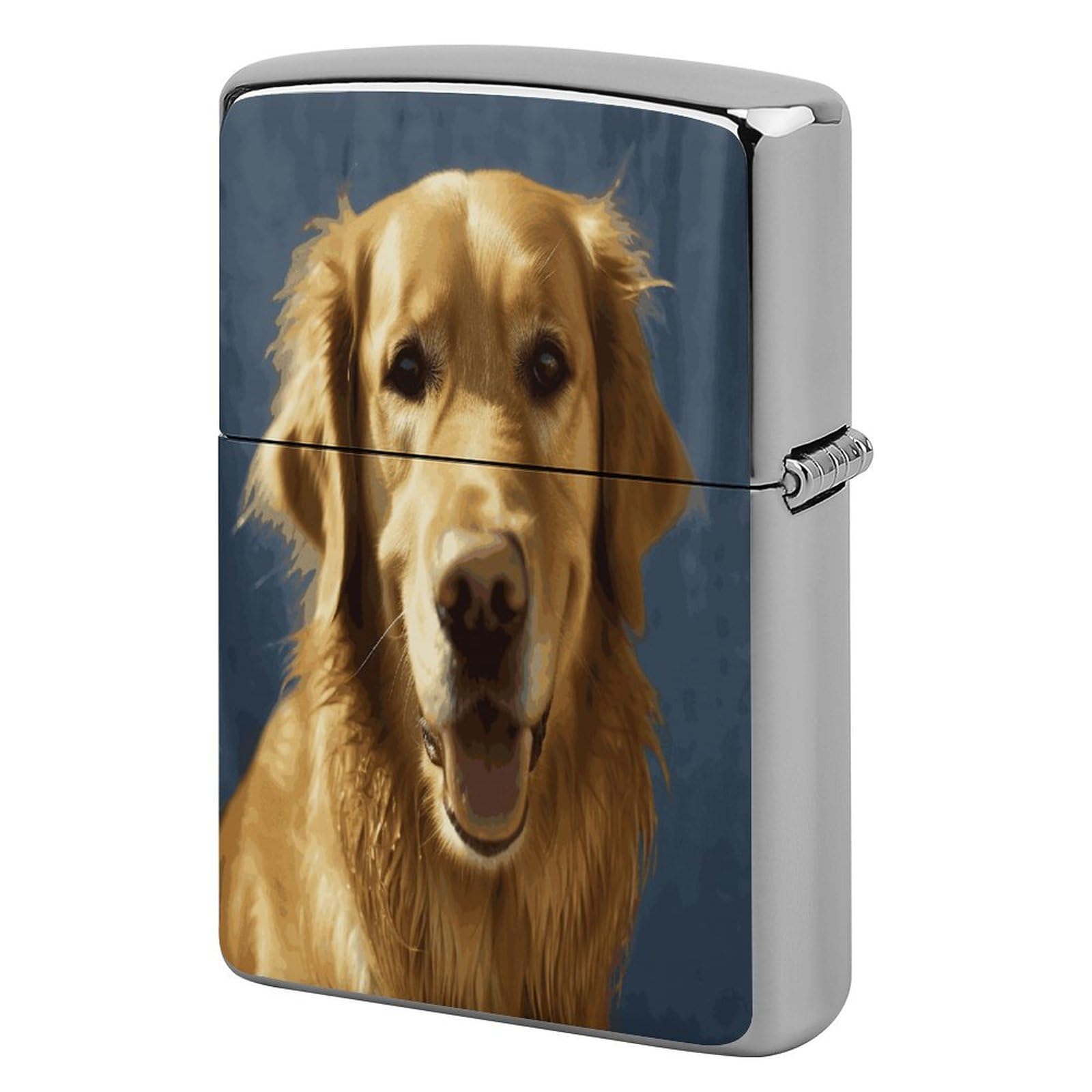 Fekiloot Style Golden Dog Lighter Case Cover Lighter Holder