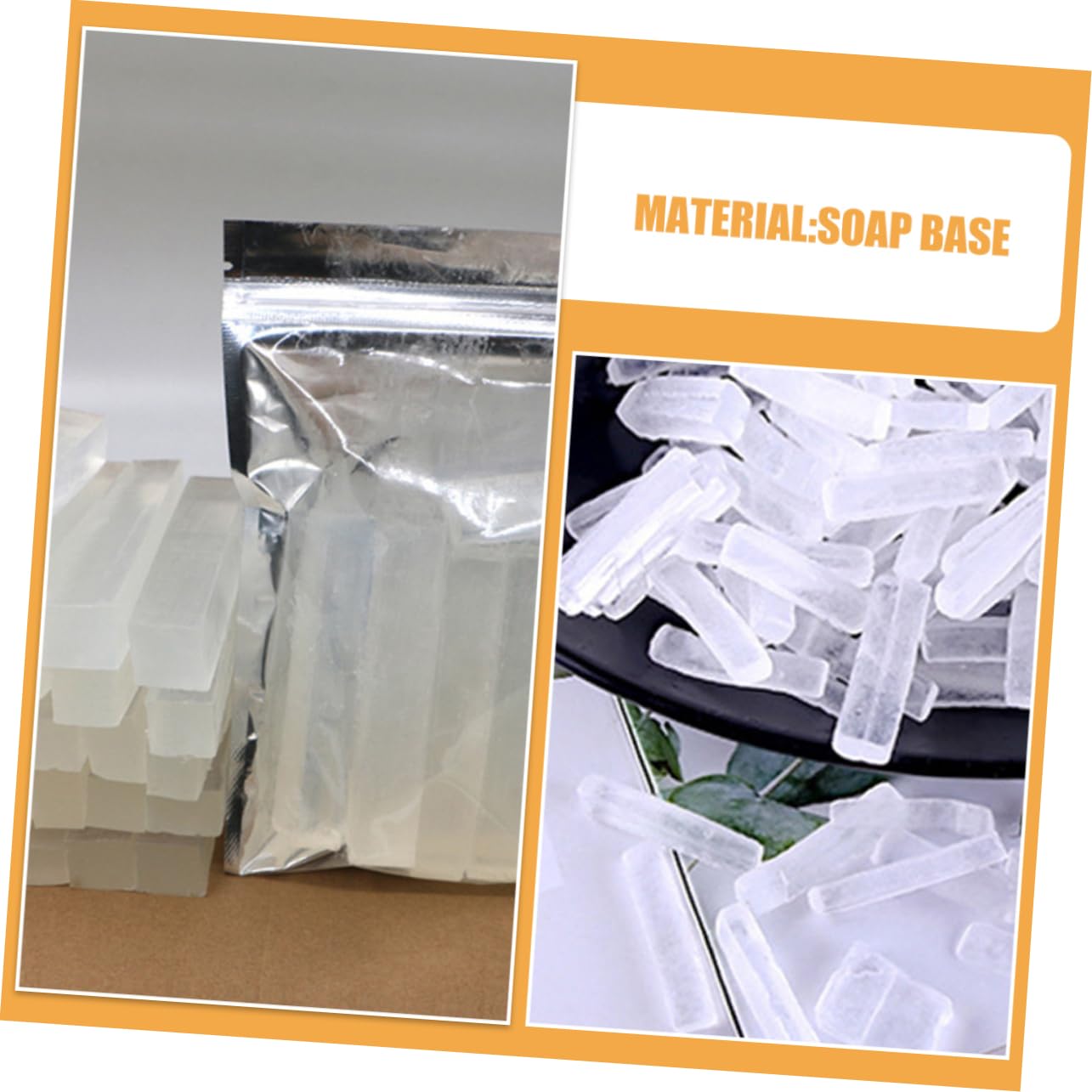 Housoutil Base per Sapone Trasparente da Sciogliere e Versare Senza Profumo Base Vegetale 1000g Idratante, per Sapone Fai da Te e Lavori Creativi