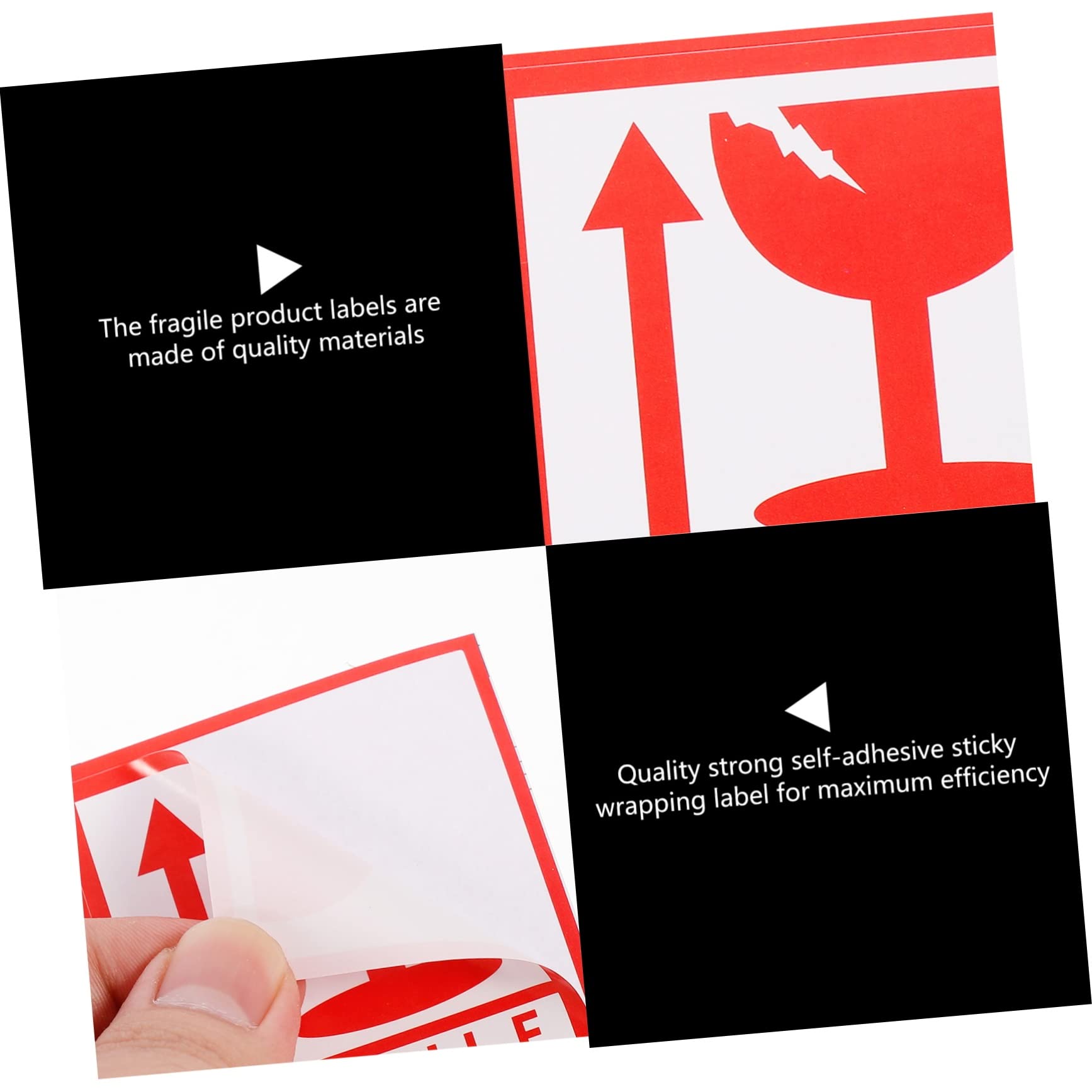 Étiquettes Autocollantes «fragile» pour Emballage 5,5 X 5,5 Cm, Lot de 1000 Pièces, Adhésives et Résistantes, Avertissement Expédition pour Cartons Sensibles