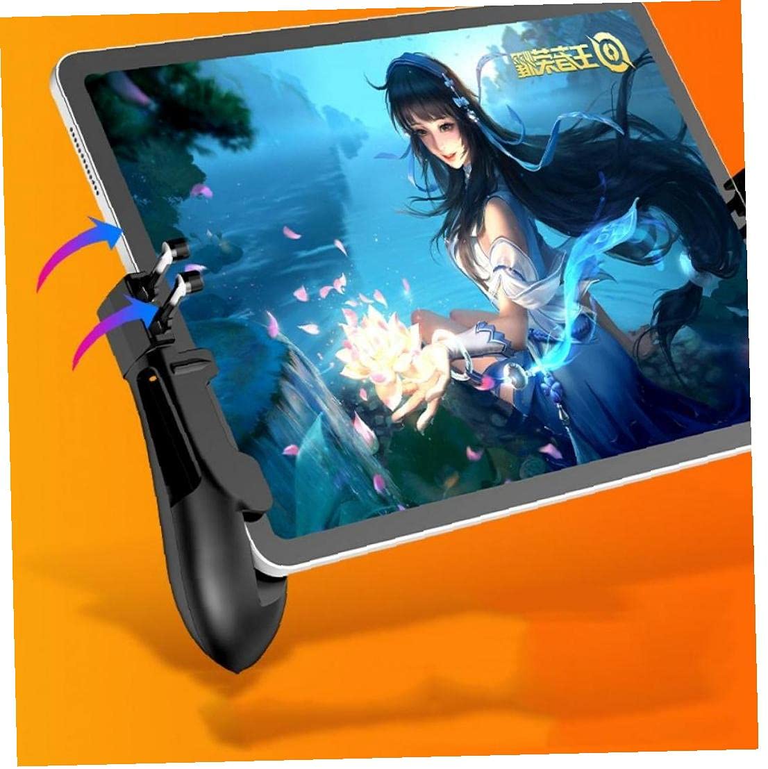 1Pair Móvil Joystick para PUBG Mobile Gamepad Seis Dedo PUBG Controlador Auxiliar Grip Tablet Juego Joystick Manija