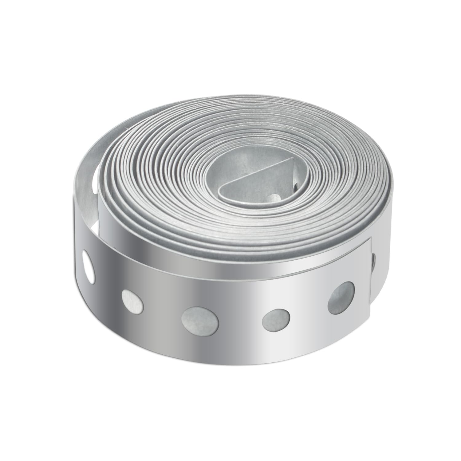 HYDRO MASTER Galvanized Metal Pipe Strap, 3/4 Inch x 10 Feet, 24 Gauge, for Pipe Support, Hanging and Flexible Trimming with Holes