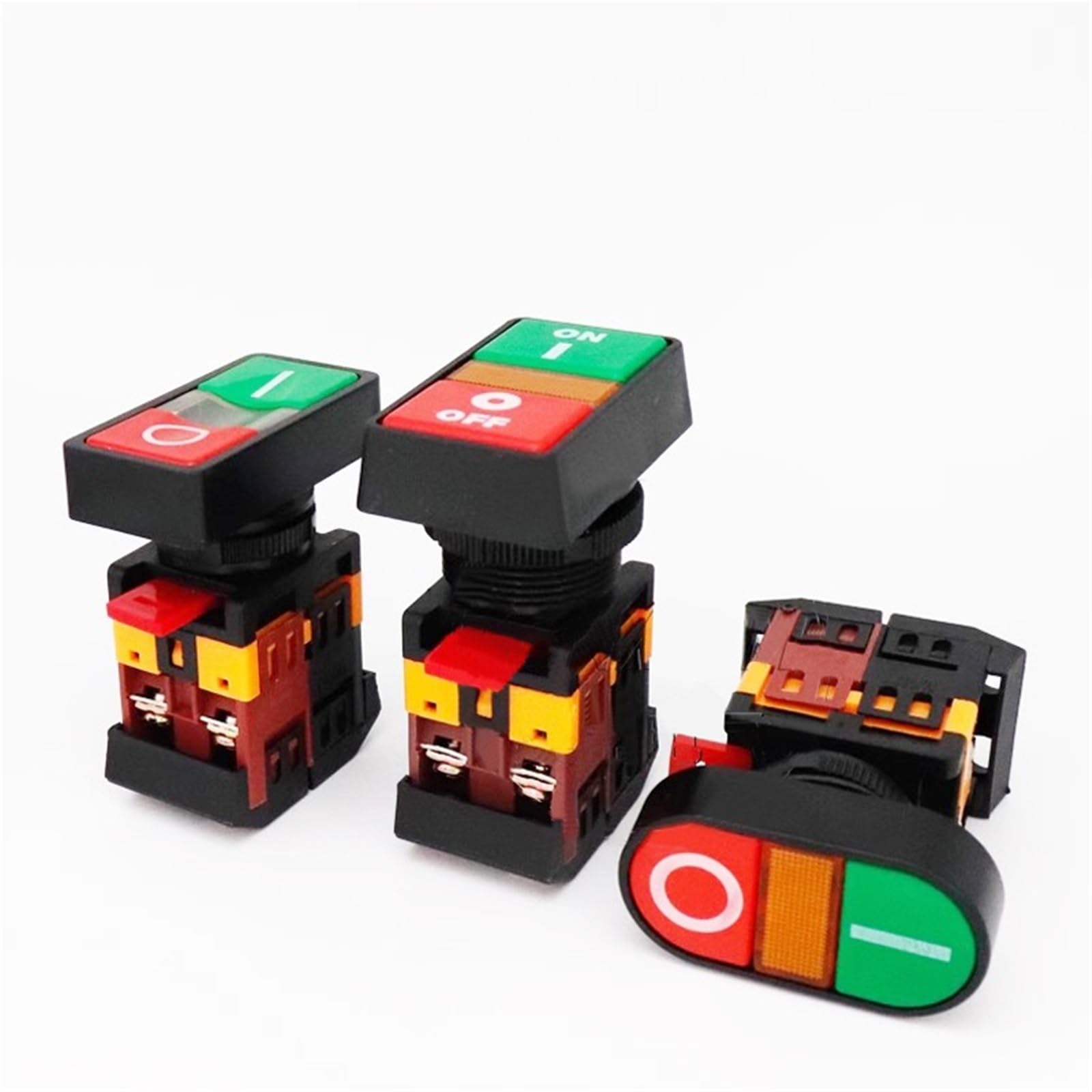 Interrupteur bouton-poussoir commande ON-OFF bipolaire 22mm 25mm 30mm tension AC220V - 5