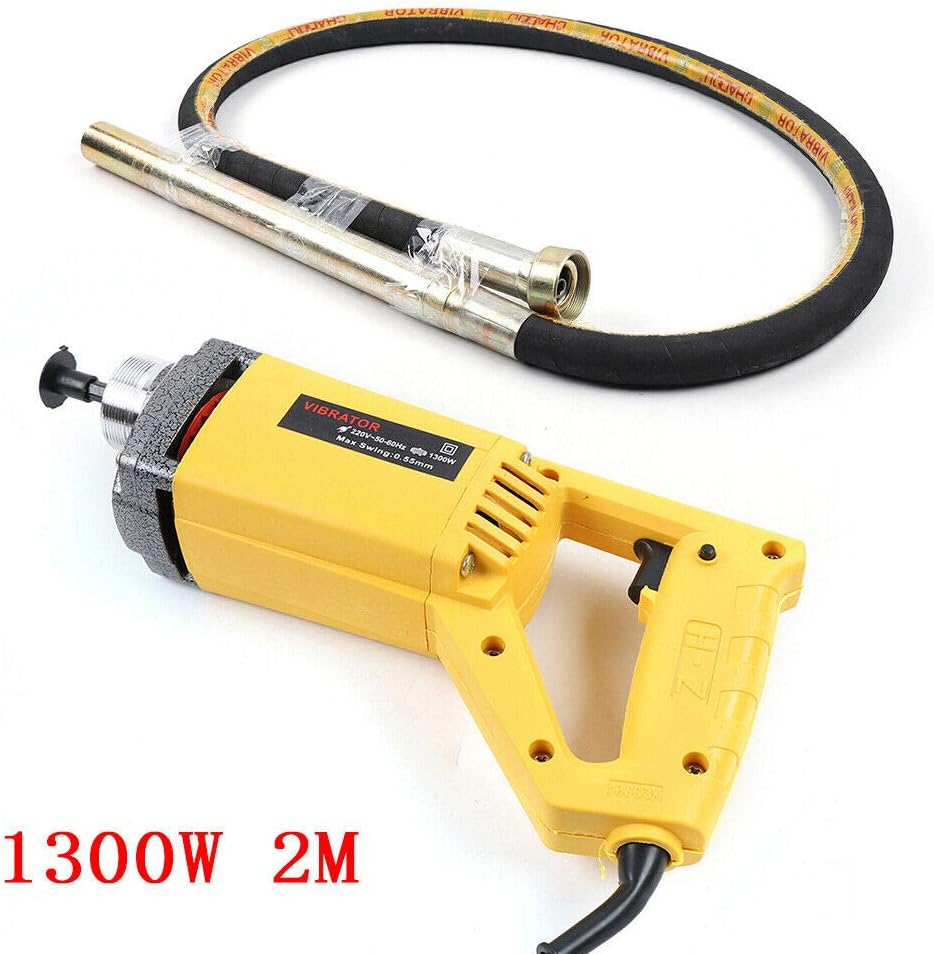 Vibrador de hormigón eléctrico, 1300 W, pulverizador manual ...