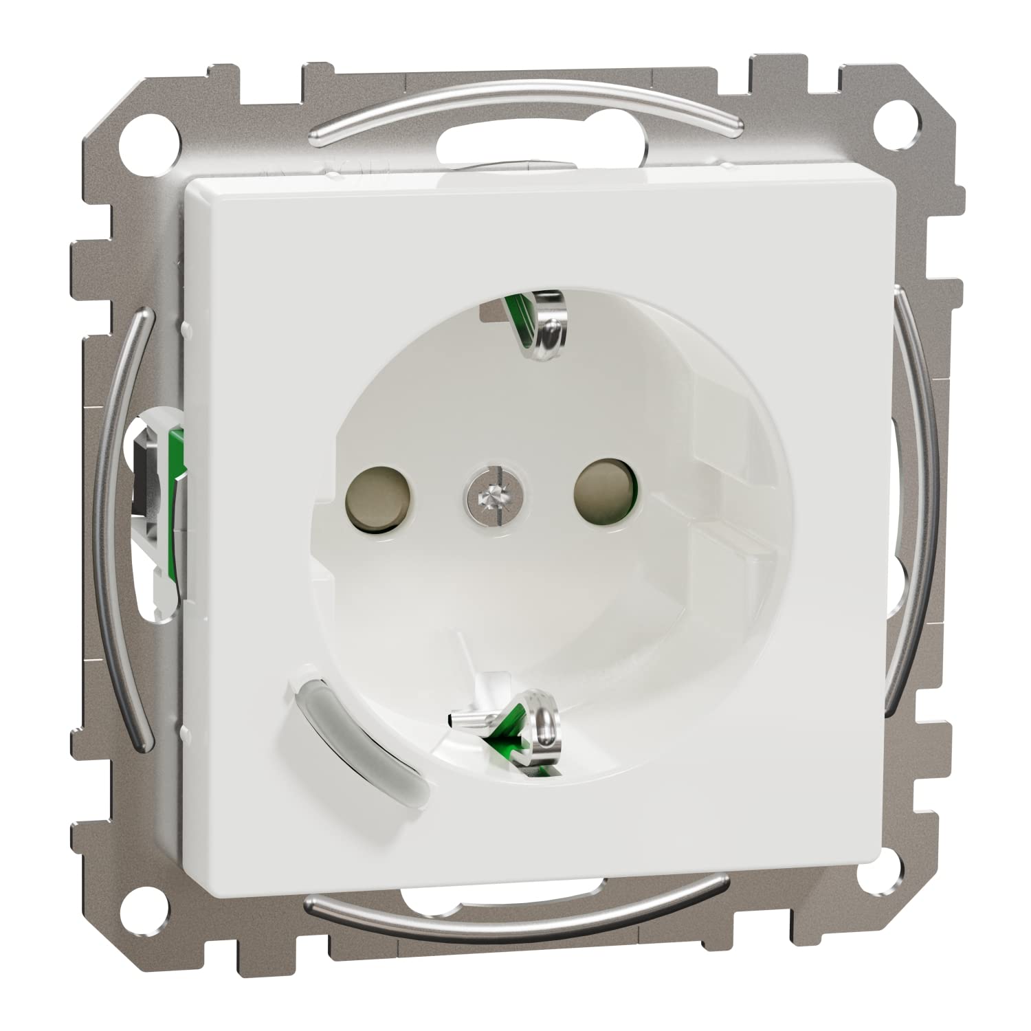 Schneider Electric Merten Connected MEG2380-0325 - Presa Schuko Smart Home WiFi, 16A, sistema M, Alexa, Google Home, bianco attivo lucido