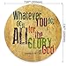 Christian Bible Verse Mouse Pad, Whatever You do,do it All for The Glory of God.1Corinthlans 10 v31b,Round Mousepad Custom Freely Cloth Cover 7.87 X 7.87