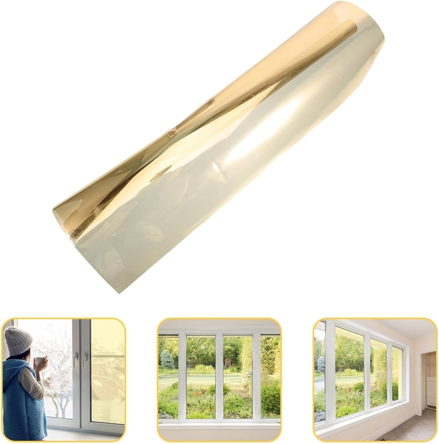 Window Film, Window Film Mirror Daytime Privacy Film Sun Blocking Window Film Reflective Window Film One Way Cling Window One Way Transparent Film Composite Film(120x100cm)