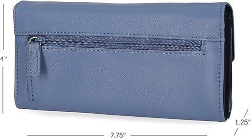 Miniatura 3 de Nautica Money Manager RFID - Cartera organizadora para mujer, Azul (Marine), Compacto