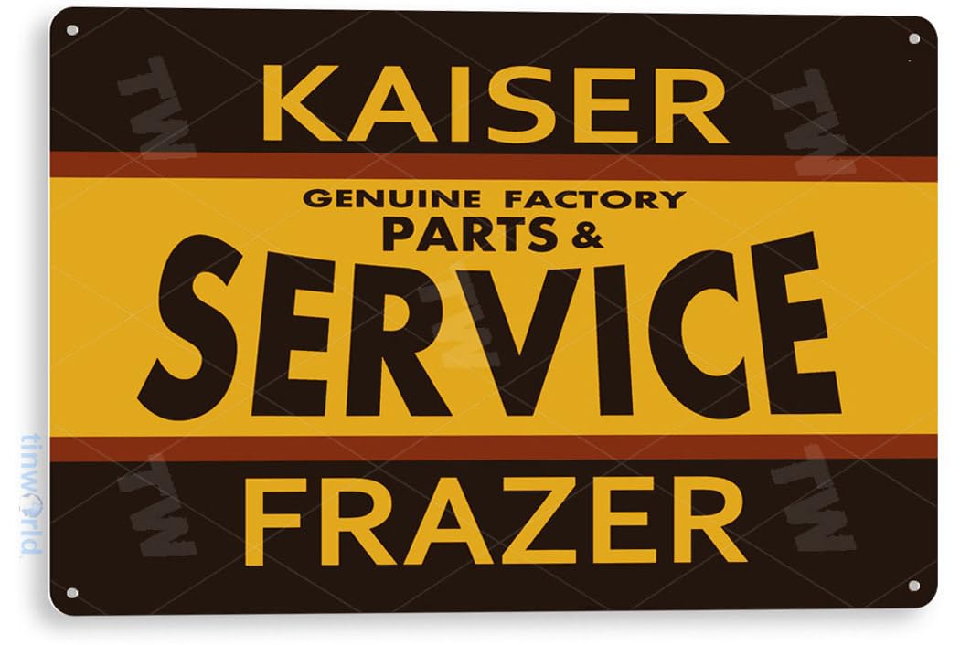 Kaiser Frazer Retro Auto Parts Tin Sign - 8x11 Inch Vintage Garage Metal Decor