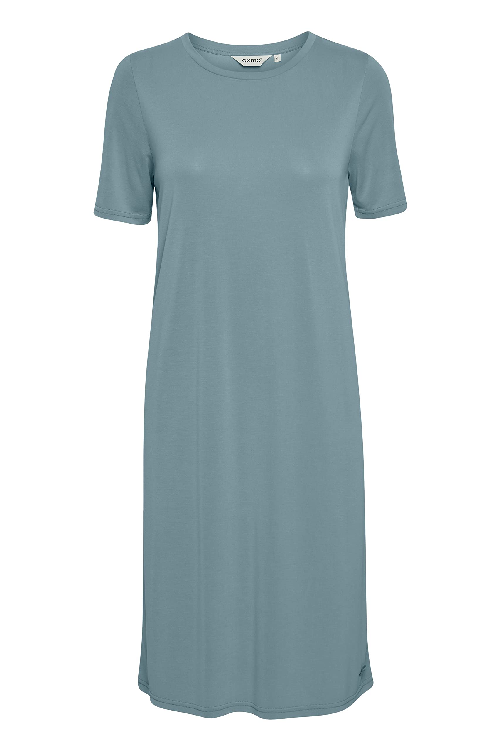 OXMO OXBrinja Damen Freizeitkleid Kleid T-Shirt-Kleid Midi mit kurzen Ärmeln