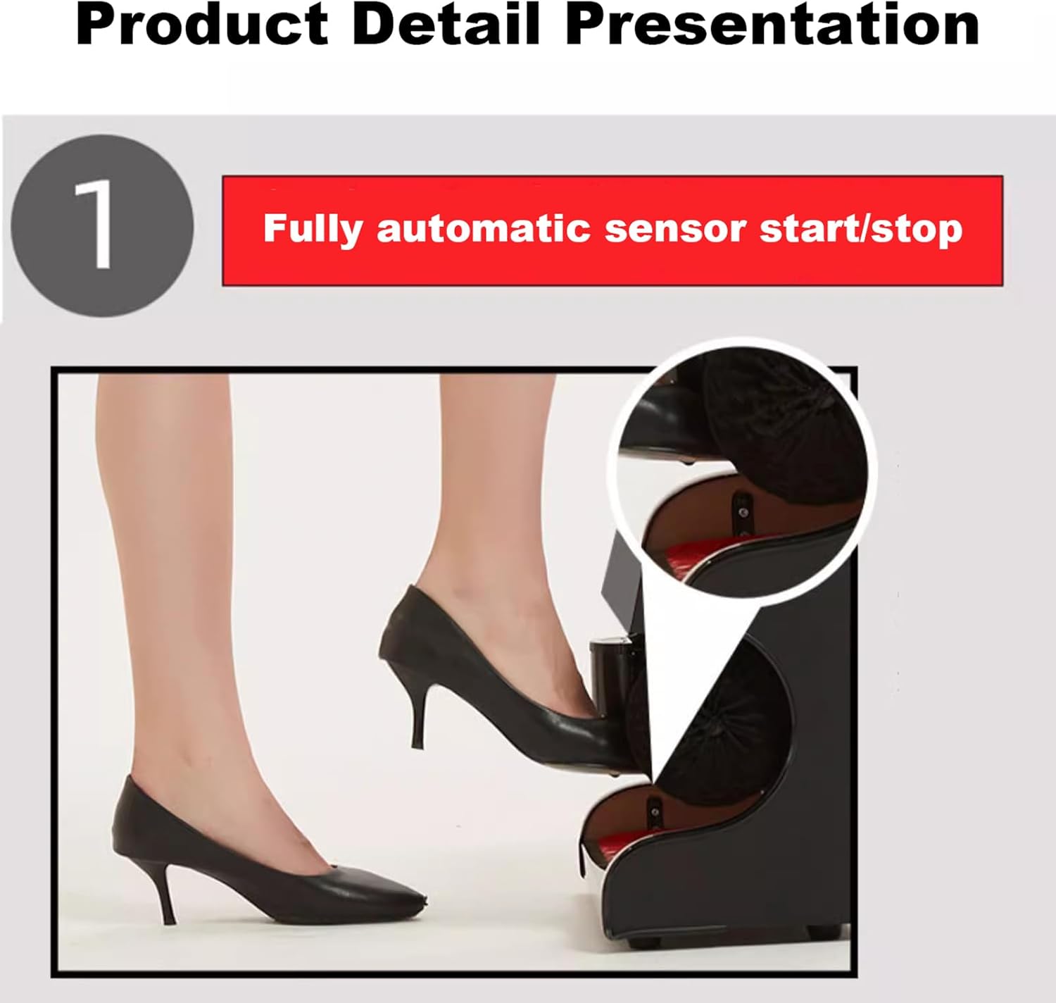 Hotel Automatic Shoe Cleaner, Automatic Home Electric Brush Shoes Machine, Stainless Steel Commercial Shoe Polisher,B