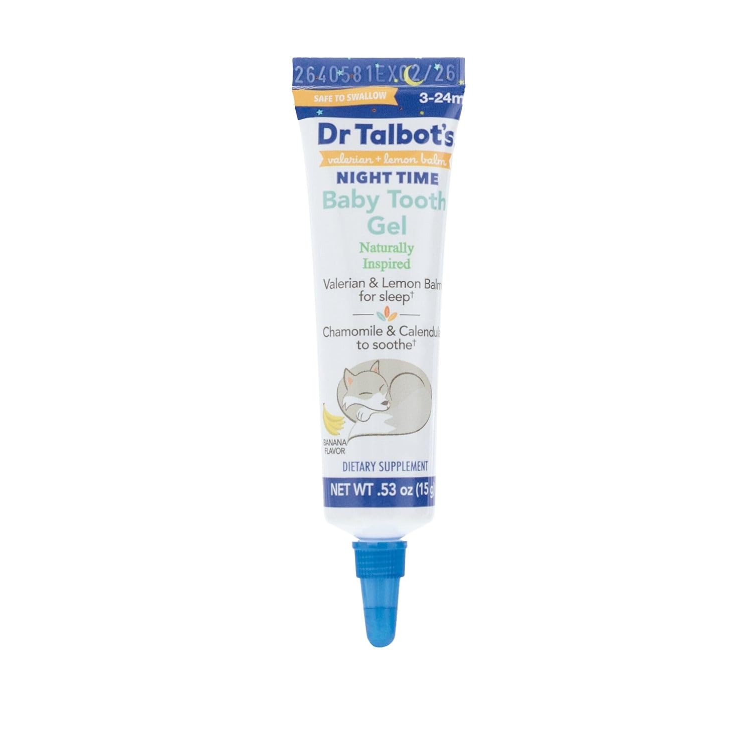 Dr. Talbot's Daytime & Night Time Baby Tooth Gel for Sore Gums - 0.53 oz Combo Pack Tubes of Teething Gel - Ages 3-24 Months - Naturally Inspired Ingredients to Soothe Sore Gums for Babies