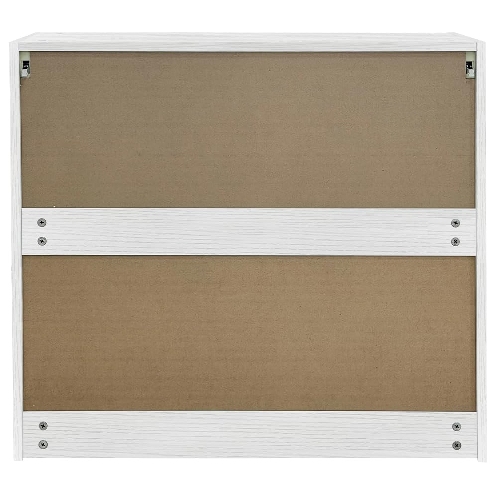 Shally Dogan Pensile Scolapiatti con Vassoio Salvagoccia da Cucina Design Boiserie, Mobile a Parete in Legno Resistente Armadio Sospeso con Due ante e Due Ripiani, 80 x 32 x 72H cm (Bianco Frassianto)