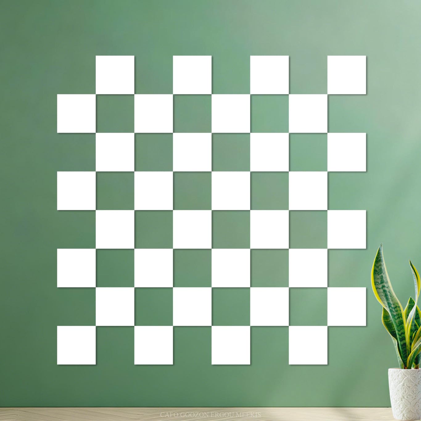 Ergou Stickerdecal-81071 Make Your Own Chess And Checkers Game Board Table Citation Game Room Lettering Stickers 54X54cm Car Body Decoration White