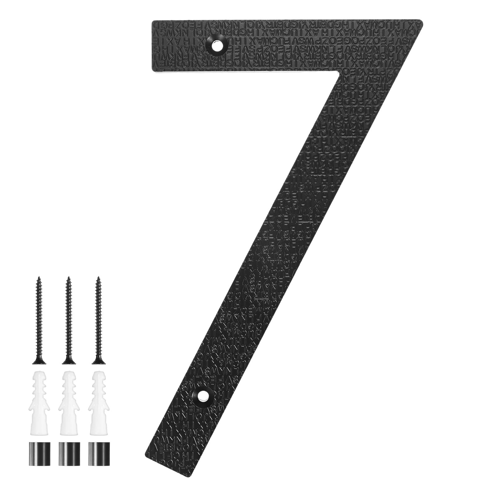 M METERXITY 1-Pack Modern Floating House Numbers for Outside, 8 Inch ABS Matte Black Large Address Numbers Floating Mount with Nail Kits for Door/Street/Outdoors [Digit 7]