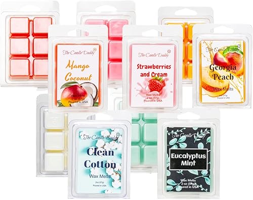The Candle Daddy Family Friendly FAVES Volumen II – Paquete de 5 unidades de cera derretida – 30 cubos en total – 10 onzas en total