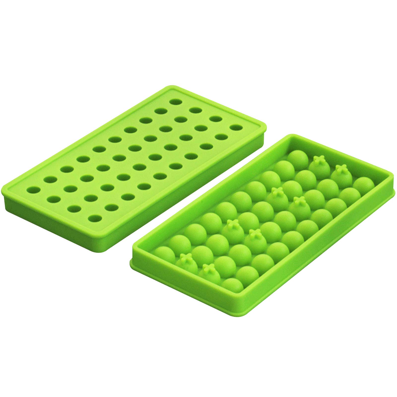 Sysrion Ice Cube Trays 2 Pack, Easy-Release Silicone and Flexible 40-Ice Trays, Reusable