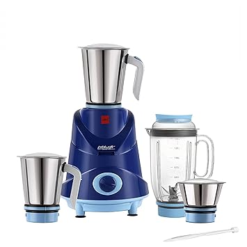 Cello Grind N Mix Imperia Juicer Mixer Grinder with 4 Leak Proof Jars & 1 Spatulla, 750 Watt Rated Motor,