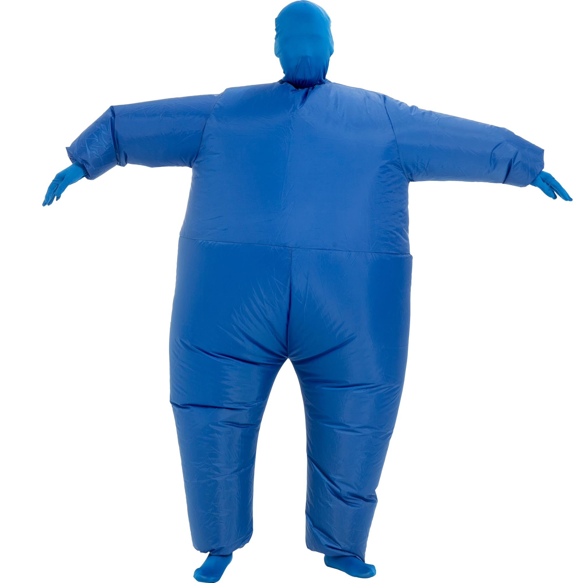 Inflatable Blue Costume for Adult,Blow Up Full Body Black Suit