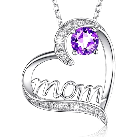 Dorella Christmas Jewelry Birthday Gifts for Women 925 Sterling Silver Mom Necklace for Mom Wife November December Birthstones Necklace Citrine Blue Topaz and More Stones Jewelry for Her