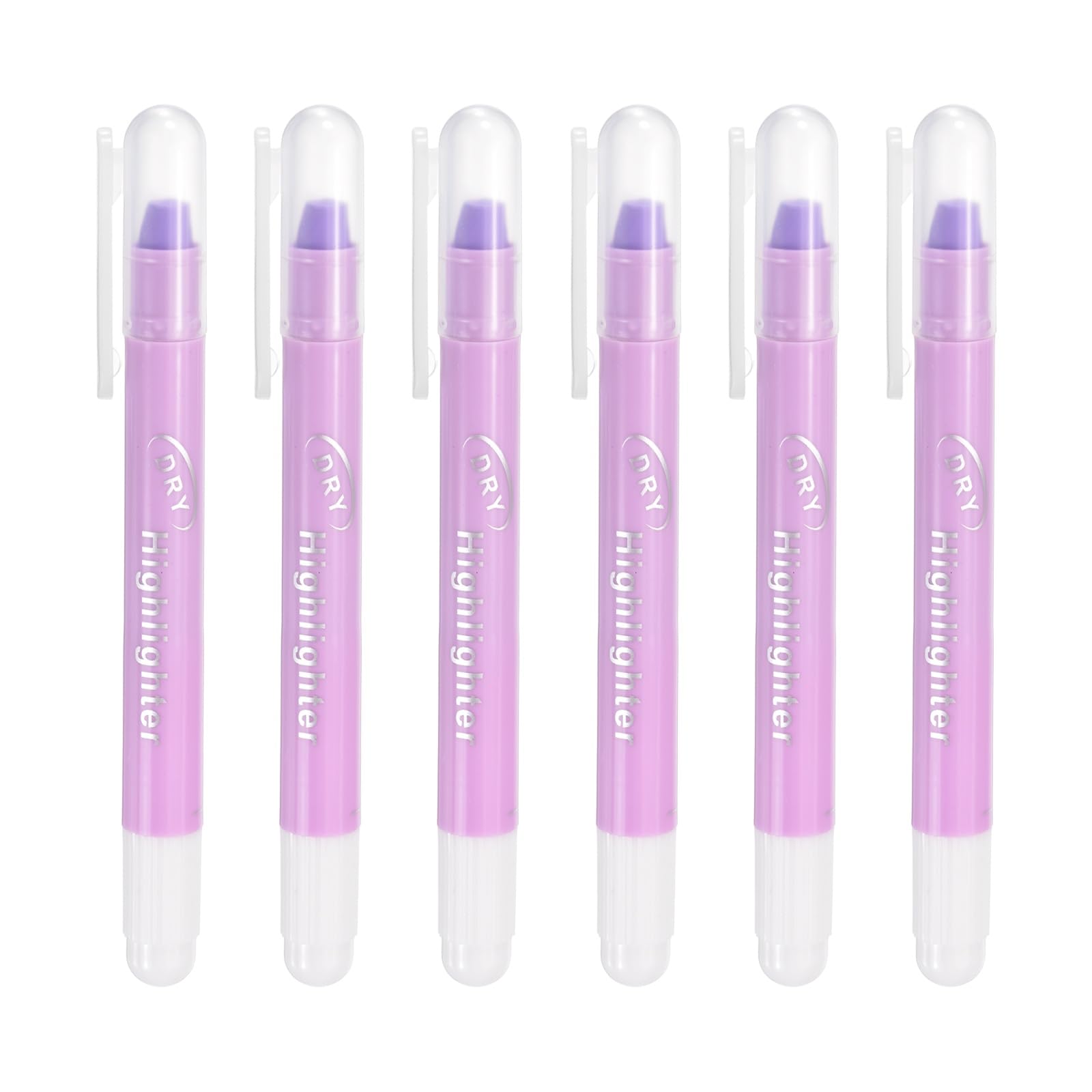 PATIKIL Quick Dry Liner Highlighters, 6 PCS Twistable Fluorescent Solid Highlighter Markers for Home Office Supplies Paperwork Writing Painting Organizing Coloring, Purple