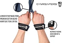 Vista 2 de Gymreapers Lifting Wrist Straps for Weightlifting, Bodybuilding, Powerlifting, Strength Training, & Deadlifts - Padded Neoprene with 18 inch Cotton