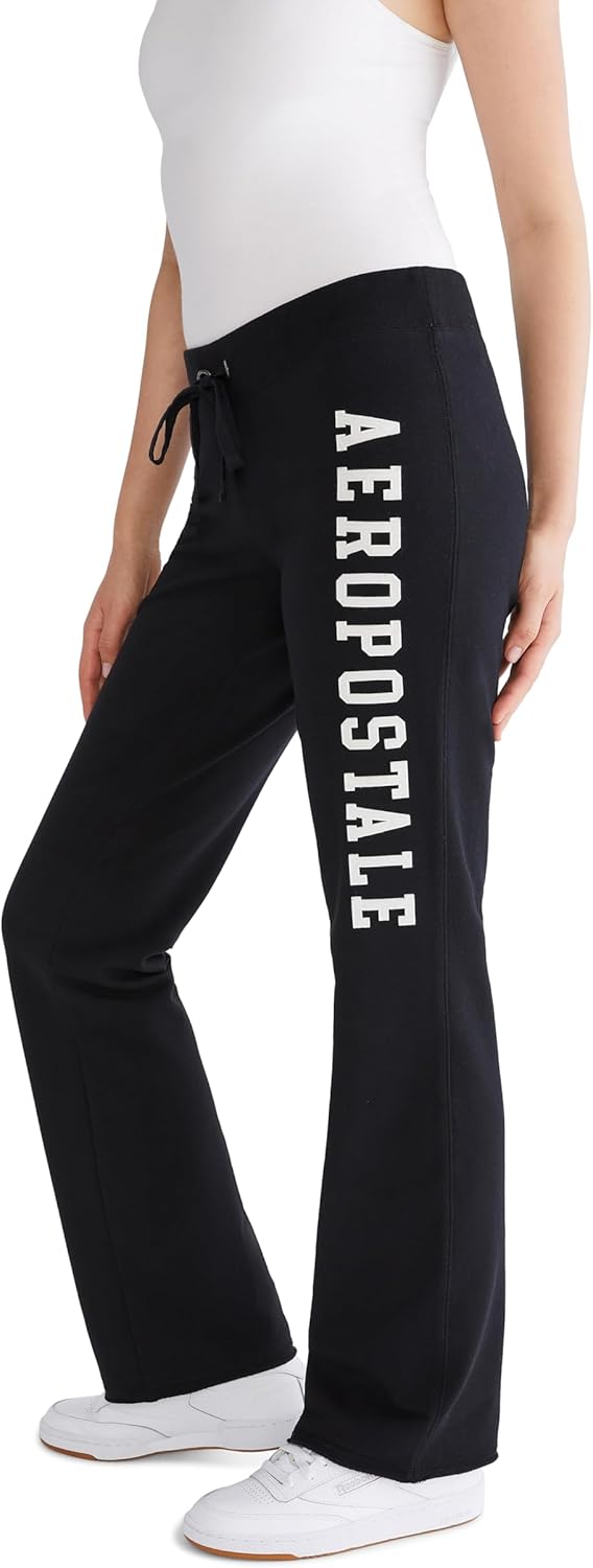 Aeropostale Womens Aero Logo Fit and Flare Sweatpants - Image 4