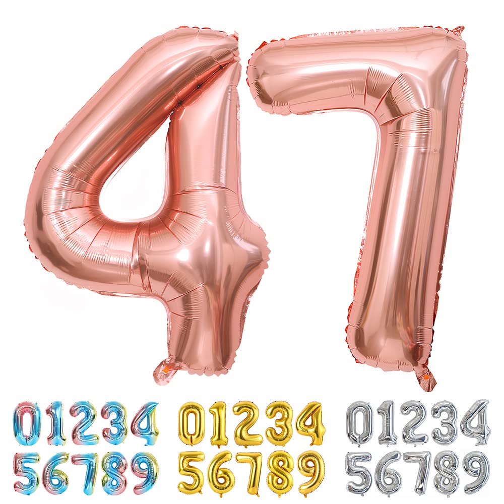 Foil Globo Número 5 Azul 40" (101cm), Inflable Helio o aire, Gigante Numeros 0-9, 10-19, 20-29, 30-100, Grande Globos Decoración para La Boda Aniversario y Cumpleaños Fiestas — view 690