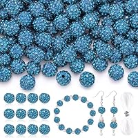 200 Perline Di Strass Per Gioielli Fai Da Te – 10 Mm, Colore Viola Chiaro, Lucide, In Argilla E Cristallo, Per Bracciali Shamballa, Collane E Orecchini