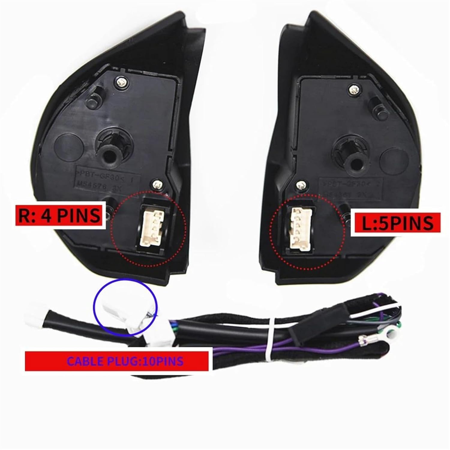 Cruise Control Button for Mitsubishi for ASX for Outlander XL 2007-2012 Car Cruise Control Switch Steering Wheel Buttons Accessories (Set/color1)