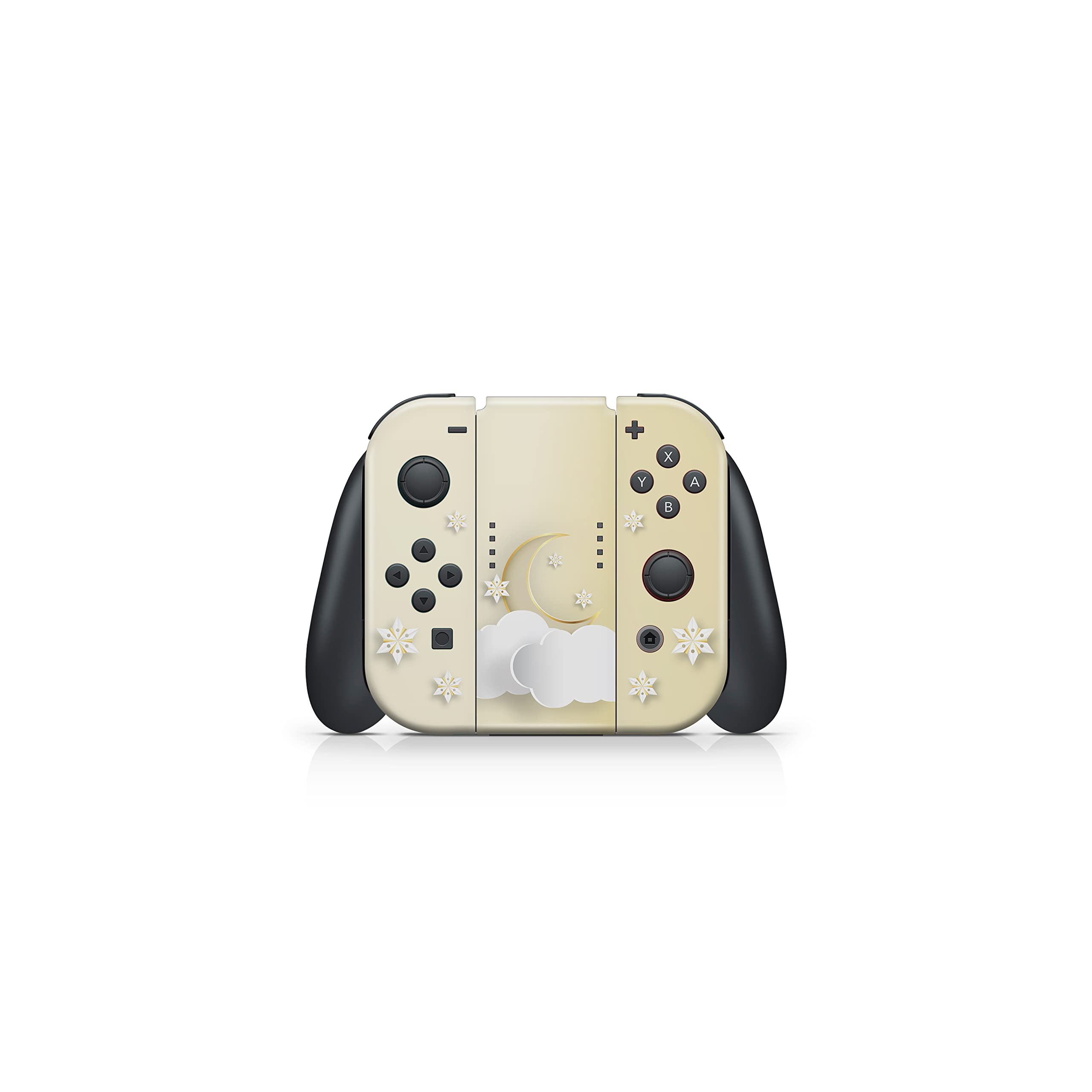 TACKY DESIGN Moon and Star Skin compatibile con Nintendo Switch Skins Decal, adesivi per interruttori color crema 3 m, copertura completa Kawaii