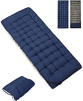 Vista 7 de Sportneer Cot Mattress: 1.5-2" Thick Soft Camping Cot Mattress Pad - 75"x28" Folding Cot Topper with Fix Straps for Single Bed, Camp Cot, RV Bunk
