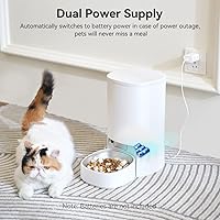 Vista 5 de Comedero automático para gatos, dispensador programable de alimentos para mascotas para gatos y perros, alimentadores de alimentos secos habilitados