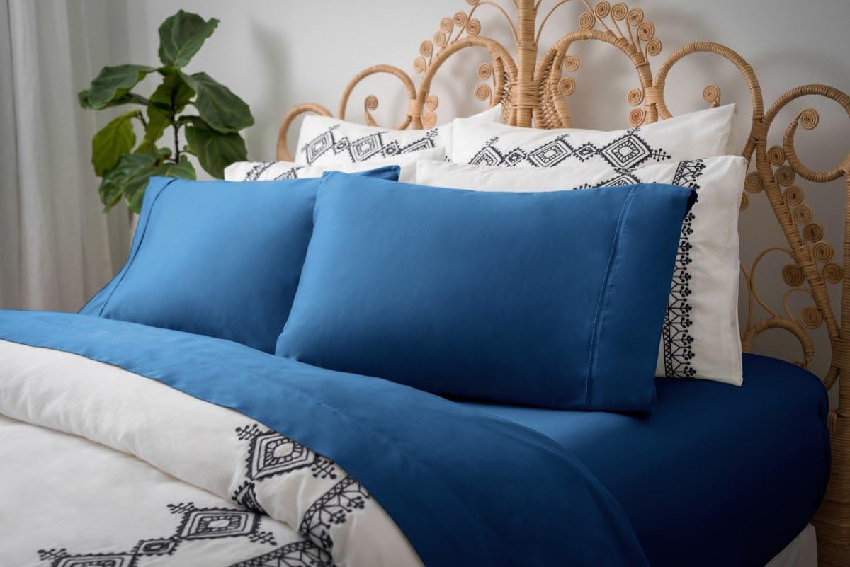 Magnolia Organics Dream Collection Pillowcase Pair - King, Moroccan Blue