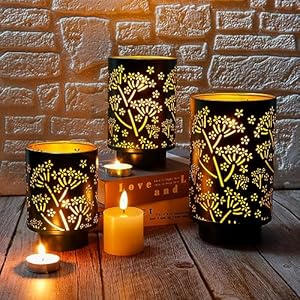 JHY DESIGN Satz von 3 Metall-Kerzen...