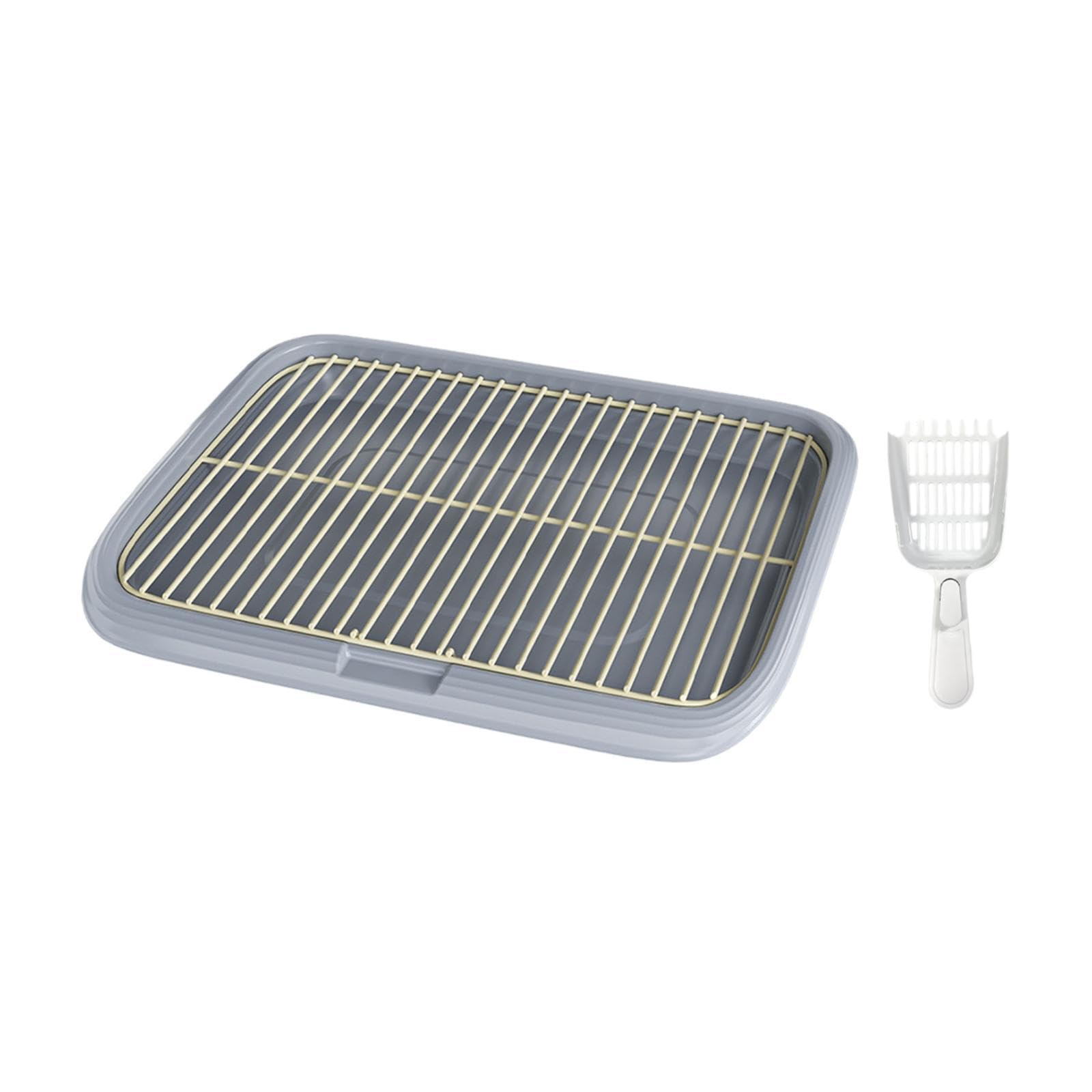 Entrenamiento para Perros con Bandeja para el baño innovadora Que Mantiene el Espacio Interior y Exterior Fresco Mientras los Perros están, Gris, SG