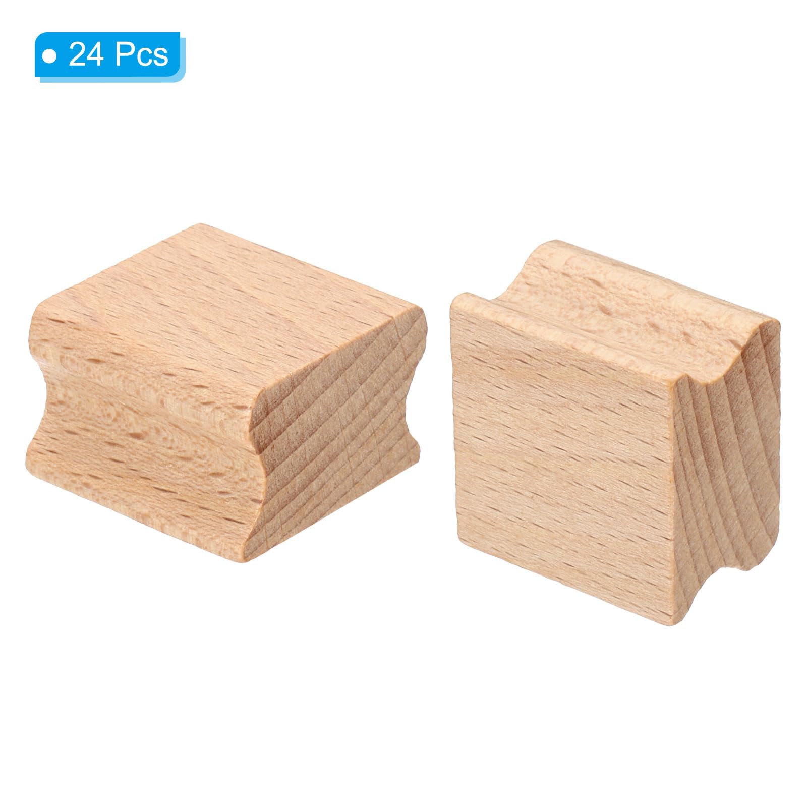 PATIKIL 30x30mm Blank Wood Rubber Stamp Mounts - Image 3