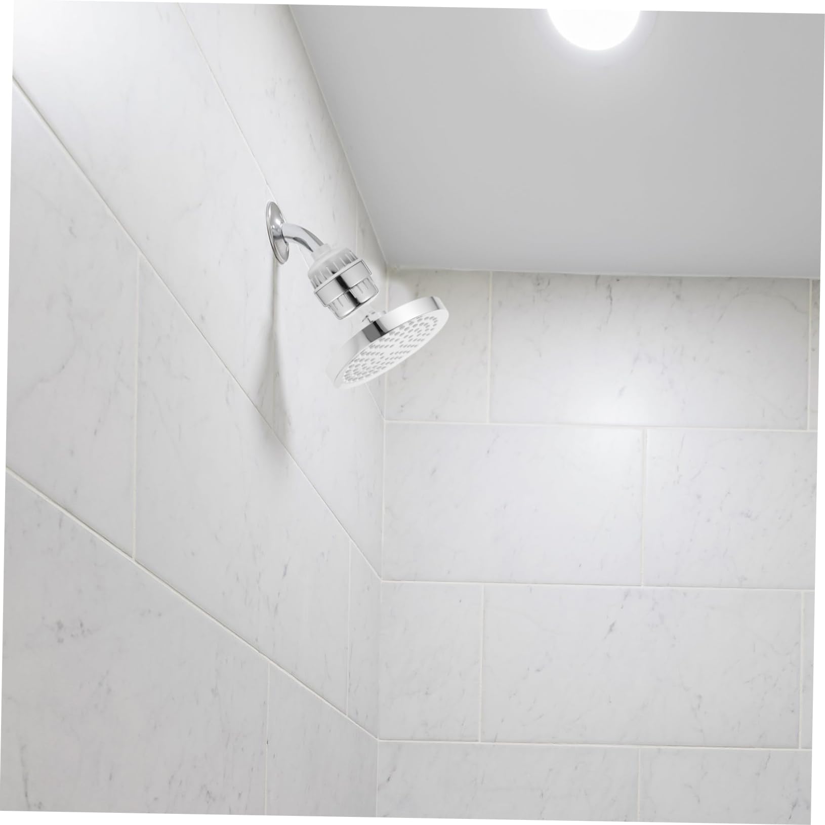 Cabezal de Ducha Filtro para Agua Dura ABS Rótula Giratoria 360°