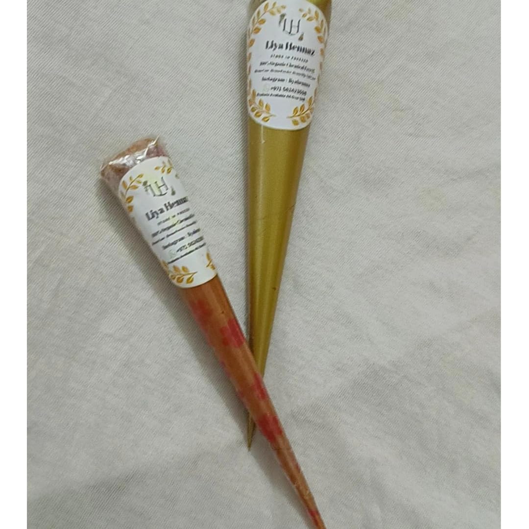 Henna Cone & Nail Cone Organic Henna Combo Pack, Chemical-Free, Wudu Friendly, Long-Lasting Smooth Paste, Dark Brown Stain for Hands & Nails