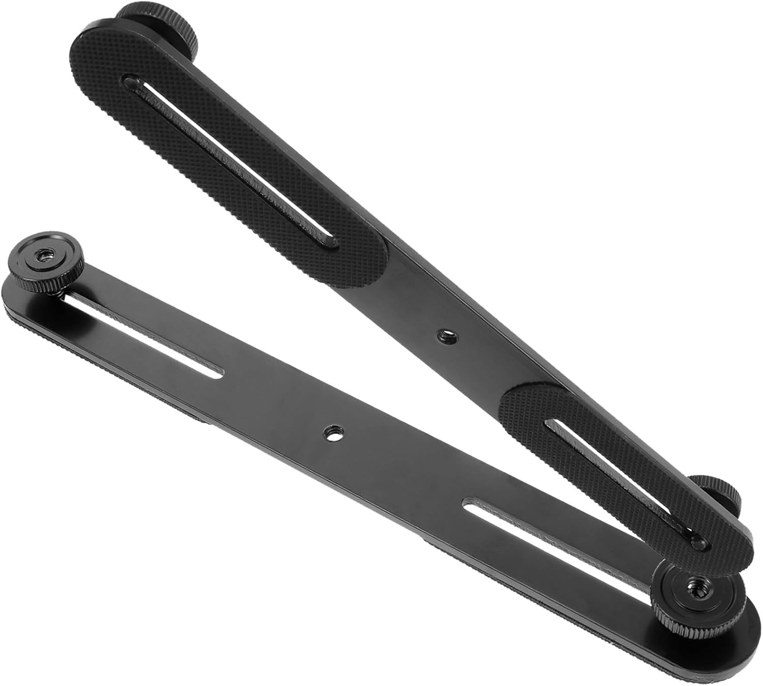 BESPORTBLE Dual Mount Extension Bar with Adjustable Microphone and Camera Flash Bracket, 2pcs Spacing Bar for Professional Video and Audio Recording Setup