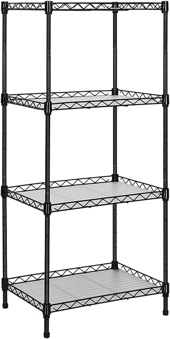 Best 4Tier Wire Shelving Black Heavy Duty Shelf Kitchen Storage Shelves, Wire