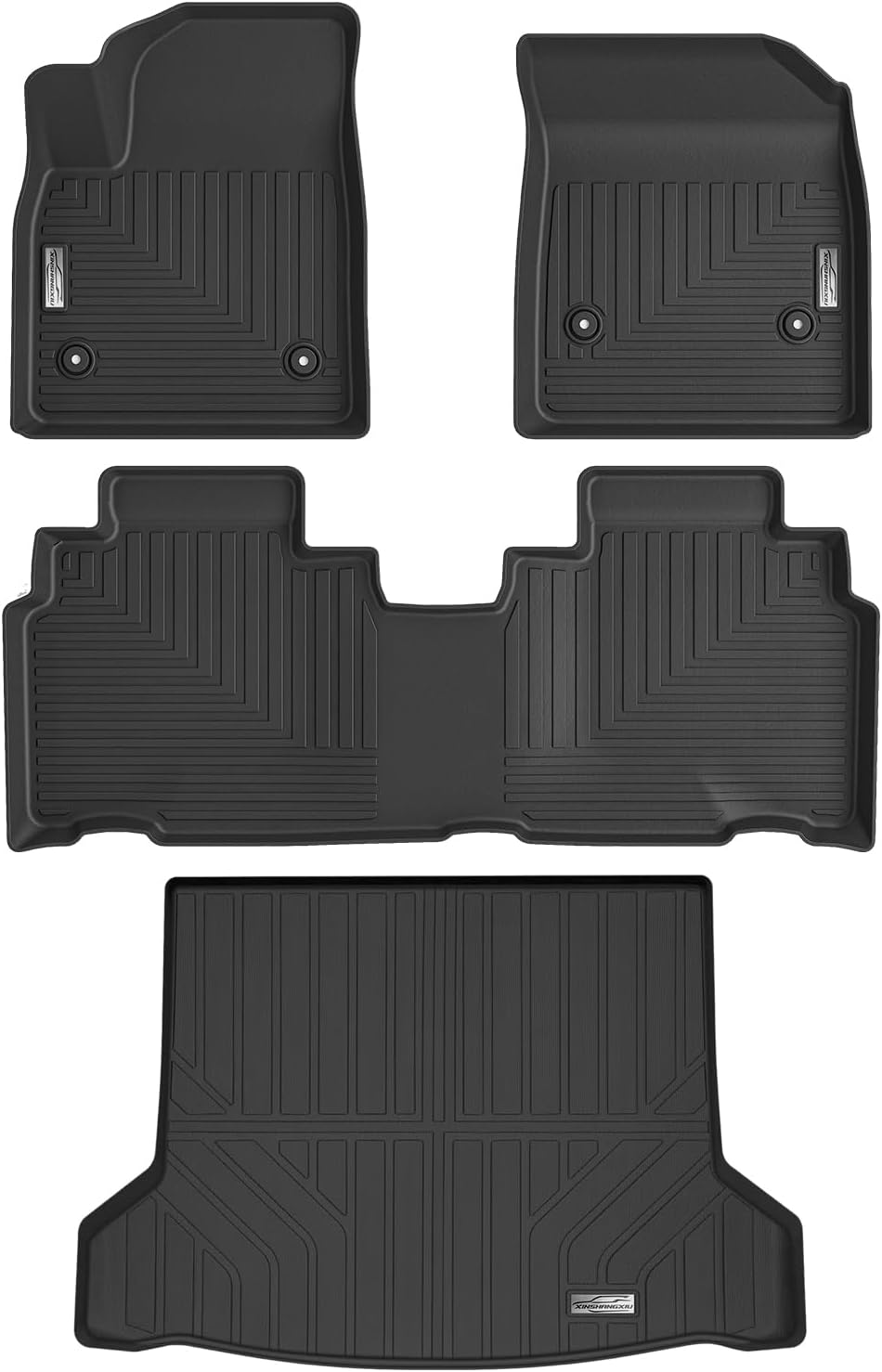 Photo 1 of  Floor Mats & Cargo Liner for 2023 2024 2025 Cadillac Lyriq,1st 2nd Row with Trunk Mat,TPE All Weather Protection Slush Floor Liner Black 