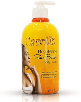 CAROT S, Skin Brightening Body Lotion   17.6 fl oz / 500ml   Helps to Remove Dark Spots, with Shea Butter, Arbutin Complex and Vitamin A