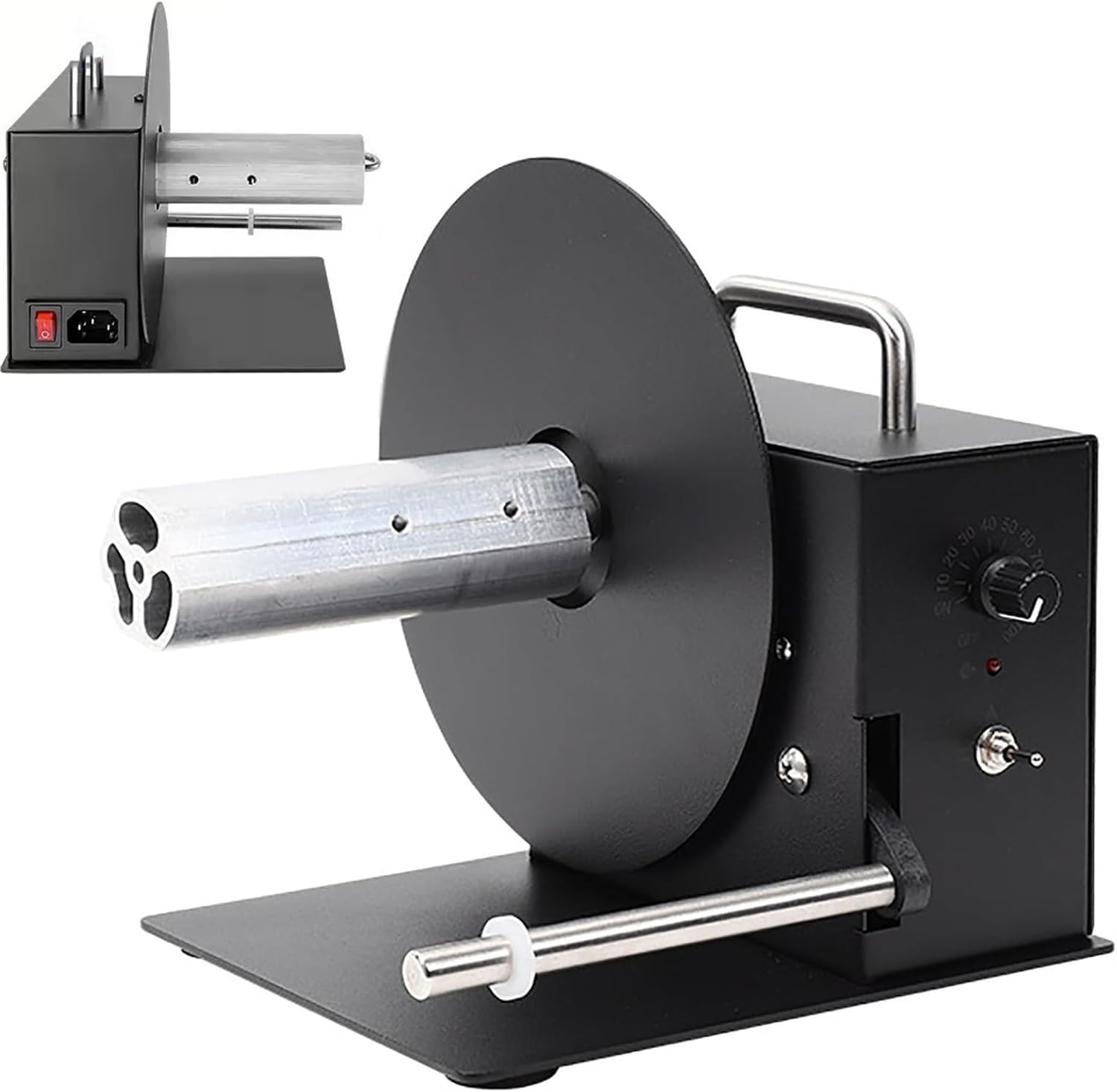 Automatyczna maszyna do przewijania etykiet do odzieży i naklejek, wysoka prędkość 20 cm o średnicy 180 mm i szerokości 100 mm