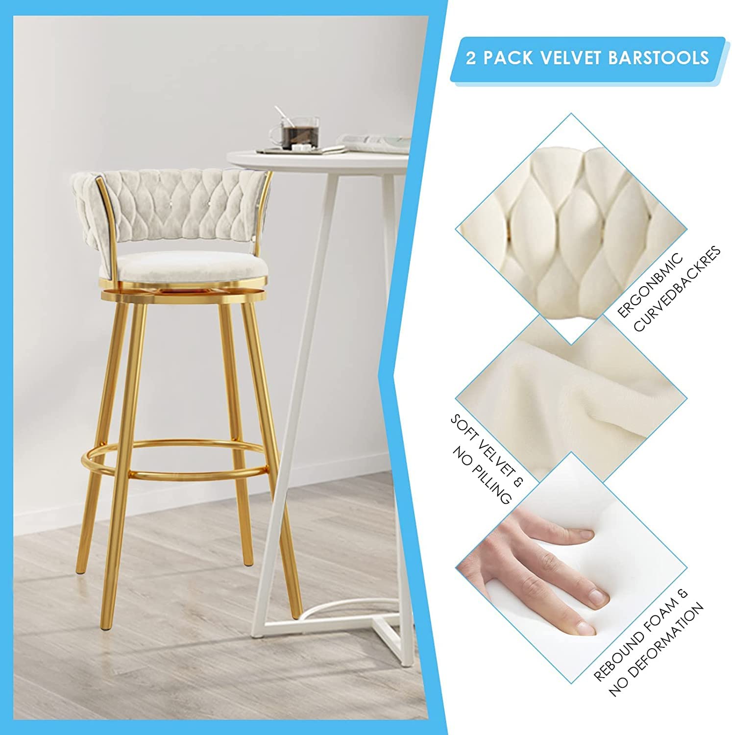 Amazon.co.jp: カウンターバースツールセットバースツールハイチェア